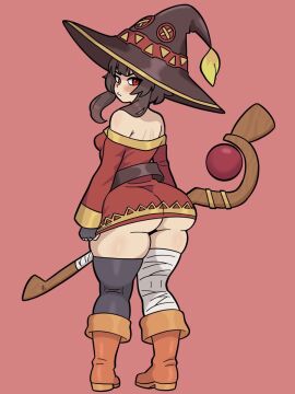 1girls ass ass_focus big_ass breasts female female_only kono_subarashii_sekai_ni_shukufuku_wo! konosuba light-skinned_female megumin solo swisschocoart