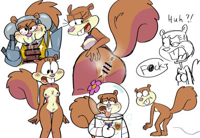 anthro ass bloodshot_eyes blush bodily_fluids breasts buckteeth censor_bar censored cum cum_in_mouth cum_inside diving_helmet diving_suit duo fellatio female genital_fluids genitals gesture hand_gesture male male/female mammal medieval_armor medium_breasts middle_finger misha_(artist) mosaic_censorship nickelodeon nipples nude offscreen_character open_mouth oral penile penis profanity pussy rodent sandy_cheeks sciurid sex spongebob_squarepants squirrel sweat teeth tongue tongue_out tree_squirrel unzipping vaginal_fluids