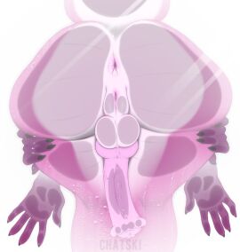 anthro anus ass balls big_ass big_balls big_butt big_penis breasts chatski dragon full-package_futa futanari genitals glass herm hermaphrodite hi_res hybrid_genitalia hyper intersex multi_arm multi_genitalia multi_limb mythological_creature mythological_scalie mythology overweight overweight_anthro penis pussy scalie shower shower_room simple_background sitting solo white_background