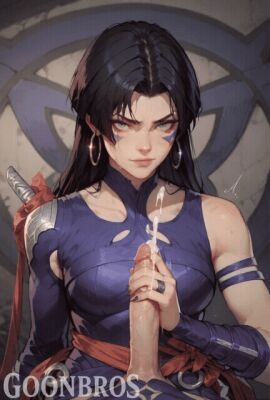 1boy1girl age_difference ahe_gao ai_generated assassin beautiful big_breasts big_penis bukkake clothed_sex cowgirl cum cum_inside cum_on_face facial female fetish goonbros half-dressed half_naked long_penis male marvel ninja older_male pov psylocke psylocke_(marvel_rivals) semen sex tongue_out vengeance_psylocke younger_female