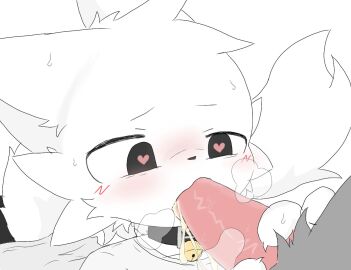 2boys animal_genitalia blowjob boykisser chan_woo choker choker_bell cum cum_in_mouth ejaculation femboy furry gay male male/male male_only operario_juniors penis yaoi