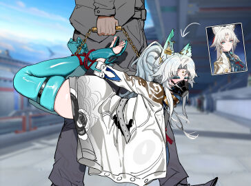 alternate_version_available big_breasts bondage breasts feixiao_(honkai:_star_rail) female honkai:_star_rail kuook muzzle_(object) objectification