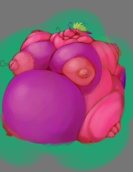 absurd_res air_inflation big_nipples dragon full_body_inflation helpless hi_res huge_moobs huge_nipples inflation male mythological_creature mythological_scalie mythology nipples pink_body pink_scales scales scalie spherical_inflation teliars643