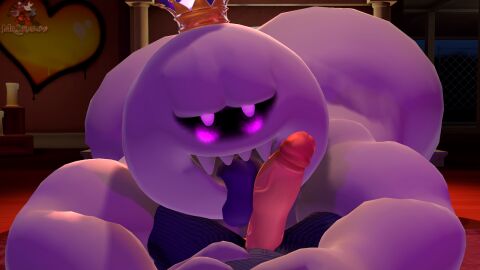 2boys 3d ass atc01194 big_ass blush boo_(mario) crown duo enormous_ass erection fat_ass gay genitals ghost human human_on_humanoid humanoid indoors interspecies king king_boo large_ass looking_at_viewer luigi's_mansion male male/male mario_(series) massive_ass nintendo open_mouth penis purple_eyes purple_tongue royalty sharp_teeth smile thick_ass tongue tongue_out unseen_male_face white_body
