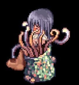 1girls 2d alchemist alchemist_(ragnarok_online) animated artist_request black_hair blue_hair blush boots dark_skin female fucked_senseless fucked_silly gif hydra loop pixel_art ragnarok_online restrained tentacle transparent_background