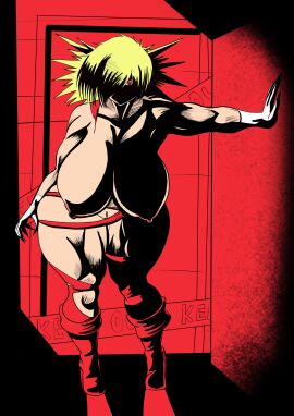alternate_ass_size alternate_breast_size annon ass blonde_hair breasts female hellsing hellsing_ultimate huge_ass huge_breasts seras_victoria shaded_face shadow thick_thighs torn_clothes torn_clothing vampire vampire_girl