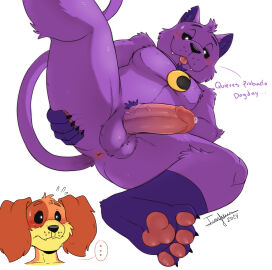 anthro anthro_on_anthro anthro_only anus ass balls blush bodily_fluids canid canine canis cat catnap catnap_(poppy_playtime) critters_(poppy_playtime) cum dog dogday dogday_(poppy_playtime) doggy domestic_cat domestic_dog duo erection felid feline felis foot_focus fur furry_only genital_fluids genitals hair happy humanoid_genitalia humanoid_penis ijpalette-color jewelry male male/male mammal mob_entertainment no_humans nude orange_body orange_fur orange_skin penile penis poppy_playtime poppy_playtime_(chapter_3) presenting presenting_anus purple_body purple_fur purple_skin sex simple_background smile smiling_critters tagme tail text tongue tongue_out