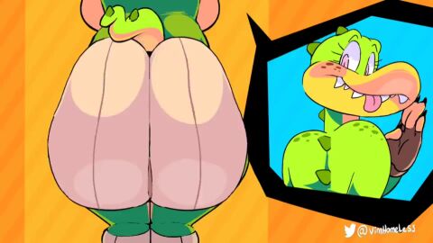 2d 2d_animation animated ass ass_focus big_ass bubble_ass bubble_butt clothing female huge_ass mp4 rear_view scalie shaking_ass short_playtime solo sound sound_edit tagme video vimhomeless