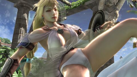 bandai_namco panties sophitia_alexandra soul_calibur soul_calibur_iv talim upskirt white_panties