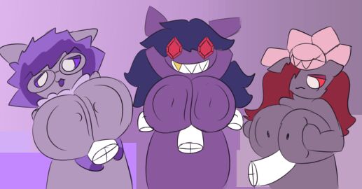 2d_animation animated anthro breast_play breasts carbink creatures_(company) diancie disembodied_penis essentiad eyewear female forehead_gem game_freak gem gem_eyes generation_3_pokemon generation_6_pokemon genitals glasses gold_(metal) gold_tooth group hair hi_res legendary_pokemon loop male male/female mythical_pokemon neck_tuft nintendo no_sound paizuri penis pokemon pokemon_(species) pokemon_rse pokemon_xy purple_hair red_hair sableye sex titfuck titjob trio tuft