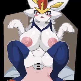 animated anthro biped blush bouncing_breasts breasts buckteeth censor_bar cinderace duo erection female female_anthro female_penetrated fur generation_8_pokemon genitals human human_on_anthro interspecies larger_female low_res male male/female male_human male_penetrating male_penetrating_female mammal multicolored_body nintendo nipples penetration penile penile_penetration penis pokemon pokemon_(species) red_body sex short_playtime size_difference sky_necko smaller_male smile sound tagme teeth vaginal_penetration video vulva white_body white_fur yellow_body