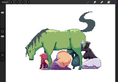 anal anal_sex beast_boy dc_comics doggy_style horse horsecock on_all_fours pixel_art pixzapix poorly_tagged raven_(dc) rimjob rimming starfire teen_titans zoophilia