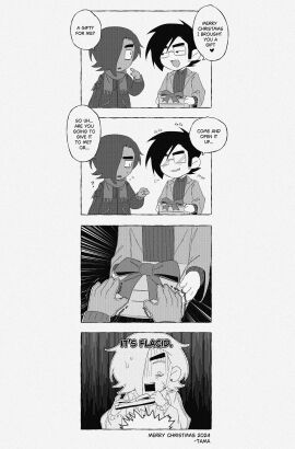 4koma christmas existenc3 flaccid gay gideon_gordon_graves male male_only matthew_patel penis present_box scott_pilgrim scott_pilgrim_takes_off suggestive suggestive_dialogue yaoi