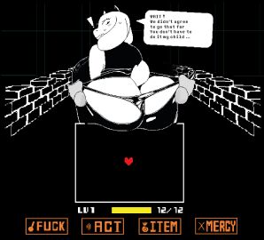 ! !! 1girls animal animal_ears anthro anus ass ass_crack blush boss_monster bovid breasts bubble_ass bubble_butt butt_crack caprine clothing dialogue dialogue_box disembodied_limb english_language english_text female from_behind fur furry furry_female furry_with_non-furry gameplay_mechanics goat_ears goat_girl goat_horns gosgoz health_bar heart horns huge_ass interspecies looking_back male mammal pantsu panty_pull sleeveless snout solo solo_focus spoken_exclamation_mark straight sweat sweatdrop tail text thick_thighs thighs thong toriel torn_clothes undertale undertale_(series) underwear user_interface