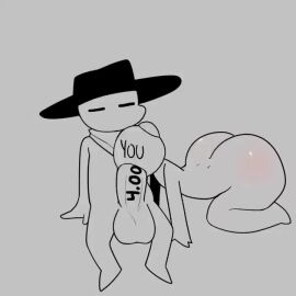 accessory all_fours ambiguous_gender ambiguous_penetrated animated anthro ass balls bandanna big_ass big_balls big_butt big_penis black_clothing black_hat black_headwear blob_creature body_writing clothing digital_media_(artwork) duo fellatio genitals golde golde_(golde) goldeneyensfw hand_on_head hat headgear headwear kerchief looking_pleasured male male/ambiguous male_penetrating male_penetrating_ambiguous mp4 on_ground oral oral_penetration penetration penile penis reddened_butt sex sitting sitting_on_ground sound thick_thighs thysvid video writing_on_penis