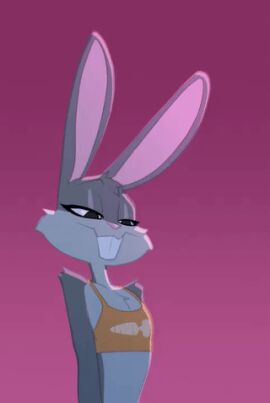 animated anthro bigdad breast_expansion breast_inflation bugs_bunny busty_male fembugs_bunny fluffy_chest furry gif lagomorph looney_tunes solo_male warner_bros warner_brothers