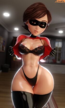 1girls 3d areola_slip areolae areolae_slip belly belly_button big_breasts bra breasts brown_hair brunette_hair child_bearing_hips curves curvy elastigirl female female_only fit fit_female helen_parr hips mask masked masked_female milf mother partially_clothed pixar pixar_mom smitty34 superhero the_incredibles thick thick_thighs thigh_gap thigh_highs thighhighs thighs toned toned_female tummy underwear wide_hips