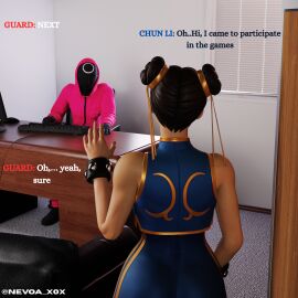 1girls 3d abs armpits arms_behind_head arms_up asian asian_female ass ass_focus athletic_female back_view blender bubble_butt cameltoe capcom child_bearing_hips chinese_female chun-li chun-li_(fortnite) chun-li_(street_fighter_alpha) female female_only fit_female fortnite hair_buns hairbuns hands_behind_head huge_ass huge_butt looking_at_viewer multiple_views muscular muscular_female nevoa round_ass round_butt shaved_armpit solo solo_female squid_game street_fighter street_fighter_alpha tight_clothing track_suit wide_hips