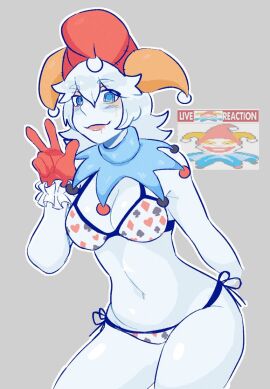 balatro clown clown_girl clown_makeup female genderswap genderswap_(mtf) jester jimbo_(balatro) rule_63 underwear