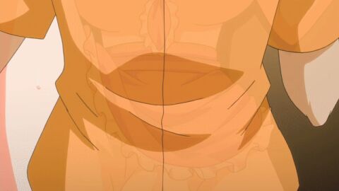 10s 2013 animated apron apron_between_breasts blush bouncing_breasts breasts brown_hair clothed_sex female hiura_shiori large_breasts mature_female netorare nipples sex sweat tagme teacher_and_student wanna_spartansex_spermax!!!