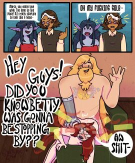 2boys 2girls adventure_time amputee ass beard bent_over betty_grof blonde_hair breasts caught caught_in_the_act cheating cheating_girlfriend cheating_wife doggy_style female finn_the_human fionna_and_cake glasses golbetty indoors larger_male male marceline marceline_abadeer marceline_the_vampire_queen multiple_females multiple_girls muscular muscular_male nude older_female sex simon_petrikov sketchventures sofa sofa_sex tattoo walked_in_on