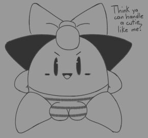 2024 big_pussy bow celeste_(ponk) cleffa female monochrome oc panties plump_labia pokemon pussy slem waddling_head