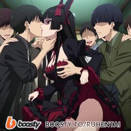 ai_generated ass black_hair breast_grab breasts cheating cheating_girlfriend disgust disgusted disgusted_look ear gangbang gate_-_jieitai_ka_no_chi_nite_kaku_tatakaeri gesture gesturing_at_viewer goth goth_girl gothic gothic_girl gothic_lolita kissing large_breasts licking licking_face licking_hair licking_lips lipstick lolita_fashion lolita_hairband long_hair looking_at_viewer makeup netorare noises ntr public red_lips red_lipstick red_nails rory_mercury saliva saliva_string saliva_trail smile smile_at_viewer smiling steam tagme video