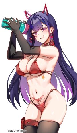 1girls akuma_nihmune athletic bikini female huge_breasts tagme vtuber