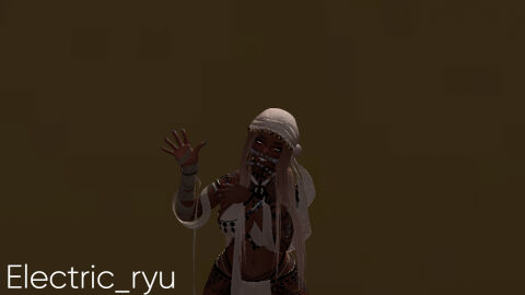 ass big_ass big_breasts breasts dancer dancer_outfit dark_elf electric_ryu elf female tattoos vrchat vrchat_avatar
