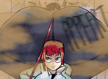 !? 2025 2girls against_wall ass ass_bigger_than_body ass_bigger_than_head ass_bigger_than_torso ass_body ass_so_fat_you_can_see_it_from_the_front black_hair black_hair_female bottom_heavy breasts chainsaw_man clothed clothed_female facesitting fart fart_fetish farting farting_in_face fat_ass female female/female female_only front_facing_with_ass gigantic_ass higashiyama_kobeni huge_ass hyper_ass imminent_fart implied_fart kobeni_higashiyama leash leashed leashed_female light_skin light_skinned_female lolbear_9 makima_(chainsaw_man) makima_fart_inflation meat_wall_(body_type) meme puntthepoodle red_hair red_hair_female redhead_female thick_thighs third-party_edit wide_hips yellow_eyes yellow_eyes_female yuri