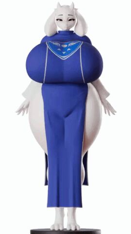 1girls 3d 9:16 animated anthro ass big_ass big_breasts breasts bubble_ass bubble_butt cleavage dividebyzero dress female furry gif huge_ass huge_breasts milf thick_thighs thin_eyebrows toriel toriel_(bom39) turntable_(animation) undertale vertical_video white_body wide_hips