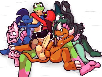 2024 2_horns 2_toes 3_toes amphibian anthro anthro_on_anthro ass ass_grab balls balls_size_difference bed big_ass big_balls big_breasts big_butt big_nipples big_penis black_balls black_body black_fur black_glans black_hair black_nipples black_nose black_penis blue_body blue_eyes blue_hood blue_pupils blue_scales blush bodily_fluids bottomless breast_squish breasts brother_(lore) brother_and_sister_(lore) brown_clothing brown_footwear brown_pupils brown_shoes butt_grab caspar_the_frog claws closed_eyes clothed clothing cross-popping_vein cuddle_pile cuddling demon domestic_cat dragon emerald_(ultilix) erection european_mythology feet felid feline felis female finger_claws footwear frog frottage fur furniture genital_fluids genitals glans goo_creature green_balls green_body green_eyes green_hair green_pupils green_scales green_skin hair half-closed_eyes hand_on_ass hand_on_butt heart_symbol hi_res horn hot_dogging hug humanoid humanoid_genitalia humanoid_on_anthro humanoid_penis interspecies lagomorph larger_anthro larger_male leo_the_magician leporid looking_at_another looking_down male male/female male/male mammal medium_breasts motion_lines muscular muscular_anthro muscular_male mythological_creature mythological_scalie mythology narrowed_eyes nipples nude on_bed one_eye_closed orange_balls orange_body orange_eyes orange_penis orange_scales penile penis pink_body pink_fur pink_glans pink_hair pink_penis pink_skin precum pupils rabbit red_hood ruby_(ultilix) scales scalie sex shadow_creature shoes short_stack shoulder_grab sibling_(lore) sister_(lore) size_difference smaller_humanoid smaller_male smile sofia_(ultilix) squish to-be-named-later toe_claws toes ultilix wes_(ultilix) western_dragon white_balls white_claws white_horn white_inner_ear yellow_balls yellow_body yellow_penis yellow_skin