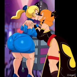 animated female high_flyer_lola_(brawl_stars) kissing lola_(brawl_stars) mariposa_piper_(brawl_stars) piper_(brawl_stars) tagme video