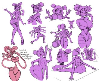 2girls ass breasts female latiar mommy_long_legs muffet nude poppy_playtime tagme undertale