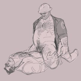 body_hair cowgirl_position cuntboy engineer_(team_fortress_2) gay hairy homosexual ifyunoyuno intersex male male/male male_only mastectomy_scar medic_(team_fortress_2) pussy tdick team_fortress_2 trans_man transgender transgender_male vaginal_insertion vaginal_penetration vaginal_sex valve