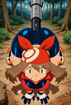 ai_assisted ai_generated anal ass bike_shorts female mature_woman may_(pokemon) penetration_through_clothes sex_machine tagme video woman