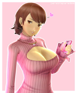 aroused aroused_face aroused_smile ass big_ass big_breasts blush breasts brown_hair convenient_breasts female hearts_around_head hourglass_figure long_sleeves looking_away necklace persona persona_3 personaparadise short_hair skirt slim_waist smiling_at_viewer teenager thick_thighs tight_fit tight_skirt wide_hips yukari_takeba