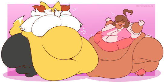 bbw big_breasts braixen breasts cleavage fat fat_belly fat_female fat_fetish female furry huge_breasts lifelinelemons linda_(lifelinelemons) overweight pokemon pokemon_(species) squishypsycho ssbbw thick_thighs wide_hips