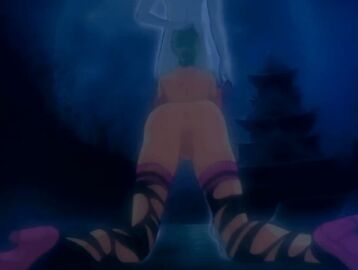 1990 1990s_(style) 1996 amano_megumi_(urotsukidouji) animated fellatio female green_hair lowres mind_control mizuchi_(urotsukidouji) oral retro_artstyle short_hair tagme thighhighs urotsukidouji zettai_ryouiki