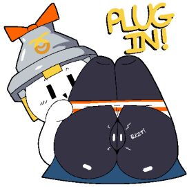 1girls anthro connie_(mario) dialogue drawfag electric electricity female female_only mario_(series) mario_and_luigi:_brothership mario_and_luigi_(series) mob_face nintendo panties panties_around_legs plug puffy_pussy pussy slem socket text tight_clothes tight_clothing