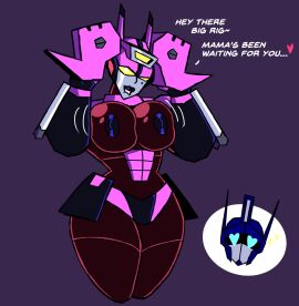 anti_100 big_breasts black_lipstick breasts couple curvy elita-1 elita-one exposed_breasts female hourglass_figure huge_breasts husband_and_wife large_breasts milf optimus_prime seductive teasing thick thick_thighs topless transformers voluptuous