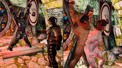 3d batman game gay kinky male medieval muscular skyrim yaoi