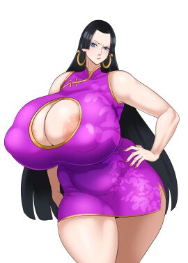 1girls 2024 alternate_body_type alternate_breast_size areola areola_slip areolae areolae_slip big_breasts black_hair blue_eyes boa_hancock boob_window breasts china_dress chinese_clothes chinese_dress cleavage curvy dress earrings female female_focus female_only hand_on_hip hi_res high_resolution highres hime_cut huge_breasts large_breasts light-skinned_female light_skin long_hair looking_at_viewer massive_breasts one_piece qipao qipao_dress snake_earrings sole_female solo solo_female solo_focus sunnysundown tagme thick_thighs tight_clothes tight_clothing tight_dress tight_fit venus_body voluptuous white_background
