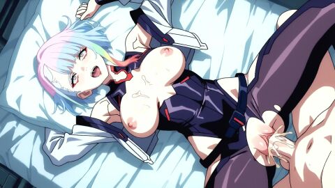 absurd_res ai ai_art ai_generated ass azure993 bouncing_ass bouncing_breasts breasts cowgirl_position cyberpunk:_edgerunners cyberpunk_2077 erection female female_focus gigantic_cock gigantic_dick girly hi_res high_quality high_resolution highres indoors large_cock large_dick lips lipstick long_hair looking_at_viewer looking_down lucyna_kushinada makeup missionary_position monster_cock monster_dick nipples nude open_mouth parted_lips penis pussy reverse_cowgirl_position ripped_clothing sex solo_focus spread_legs straight tagme testicles thighs uncensored video