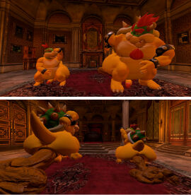 3d ass bed bedroom big_butt bowser bowser_jr. bracelets castle chubby fat father_and_son gross huge_butt hyper_feces hyper_scat kane_brent_koopa king king_koopa koopa naked nintendo nude pooping_on_floor pooping_together prince scat sfm shell shit shitting source_filmmaker squat squatted tecbuttlovefa thicc thick turtle what