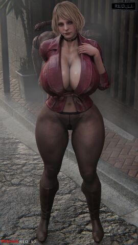 1girls 3d 9:16 ashley_graham ashley_graham_(ella_freya) big_breasts blender_(software) blonde_hair breasts capcom cosplay female female_only green_eyes huge_breasts jacket large_breasts maria_(silent_hill) maria_(silent_hill)_(cosplay) pantyhose red_lj resident_evil resident_evil_4 resident_evil_4_remake self_upload silent_hill solo
