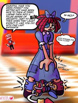 1futa 1girls 2024 ass big_penis breasts caine_(the_amazing_digital_circus) clothed clothing cum cum_in_mouth cum_in_throat cum_inside dialogue duo english_text eviltqf female femsub futa_on_female futadom futanari group hiding_in_dress huge_cock humanoid implied_fellatio implied_futa implied_oral implied_orgasm intersex irrumatio jester jester_girl light-skinned_futa light_skin mostly_clothed nude original outside penis pomni_(the_amazing_digital_circus) ragatha_(the_amazing_digital_circus) raped_by_futa sex sex_under_clothes standing stealth_sex swallowing swallowing_cum text the_amazing_digital_circus under_dress x-ray