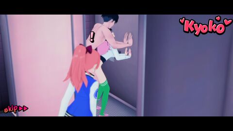 anal bathroom caught cheating ginger_hair kyoko_(kunio-kun) misako_(kunio-kun) riki_(kunio-kun) river_city_girls river_city_girls_2 school_bathroom