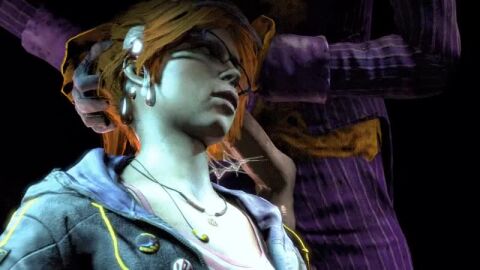 1girls 3d animated barbara_gordon barbara_gordon_(arkham) barbara_gordon_(arkham_knight) batman:_arkham_knight batman_(series) clothed corpse cum_in_brain dc dc_comics dead death female female_death gore guro gurochanop holding_head joker necrophilia no_sound skull_fucking straight tagme the_joker video