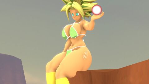 3d dragon_ball dragon_ball_super female female_saiyan fusion kefla ki_blast legendary_super_saiyan realbibbel source_filmmaker universe_6 universe_6/universe_7